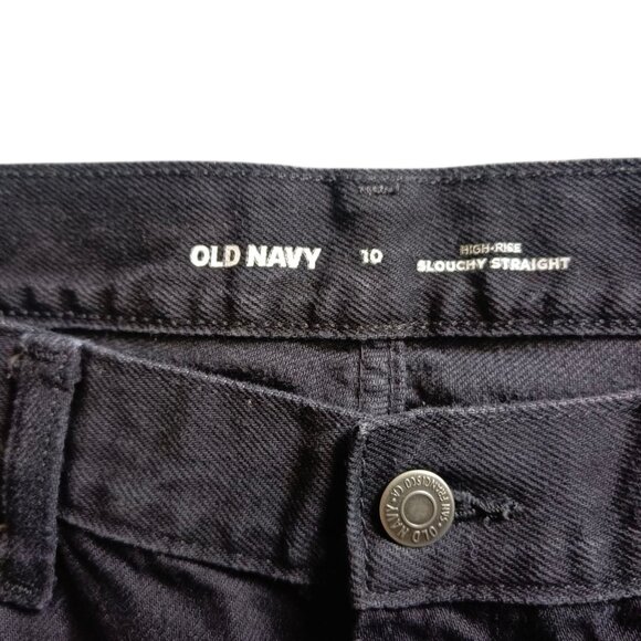 OLD NAVY DISTRESSED BLACK JEAN SHORTS RAW HEM - Picture 3 of 7